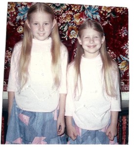 Who doesn't love the 80s?! {I'm on the right & my beautiful sister Rachel is on the left}