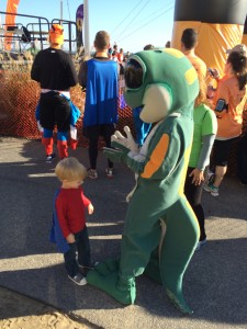 One of my superheroes meets the Geico gecko!