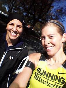 Mid-race selfie- somewhere after mile 23, I believe