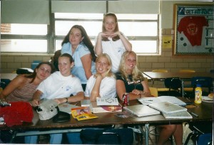 Circa 2001, Senior Year at Norview High School. Yes, we thought we were HOT stuff.... {Mary is at top right}