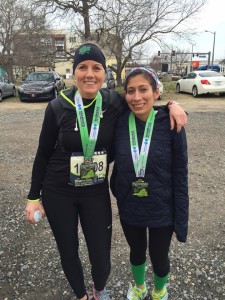 Julia & Shanny after their 1st half marathons {Photo Credit: Julia}