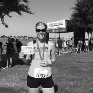 Myself with my medal & the 3rd place AG award, a Running Etc. gift card!