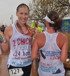 The shirts say it all! Photo Cred: MarathonFoto 